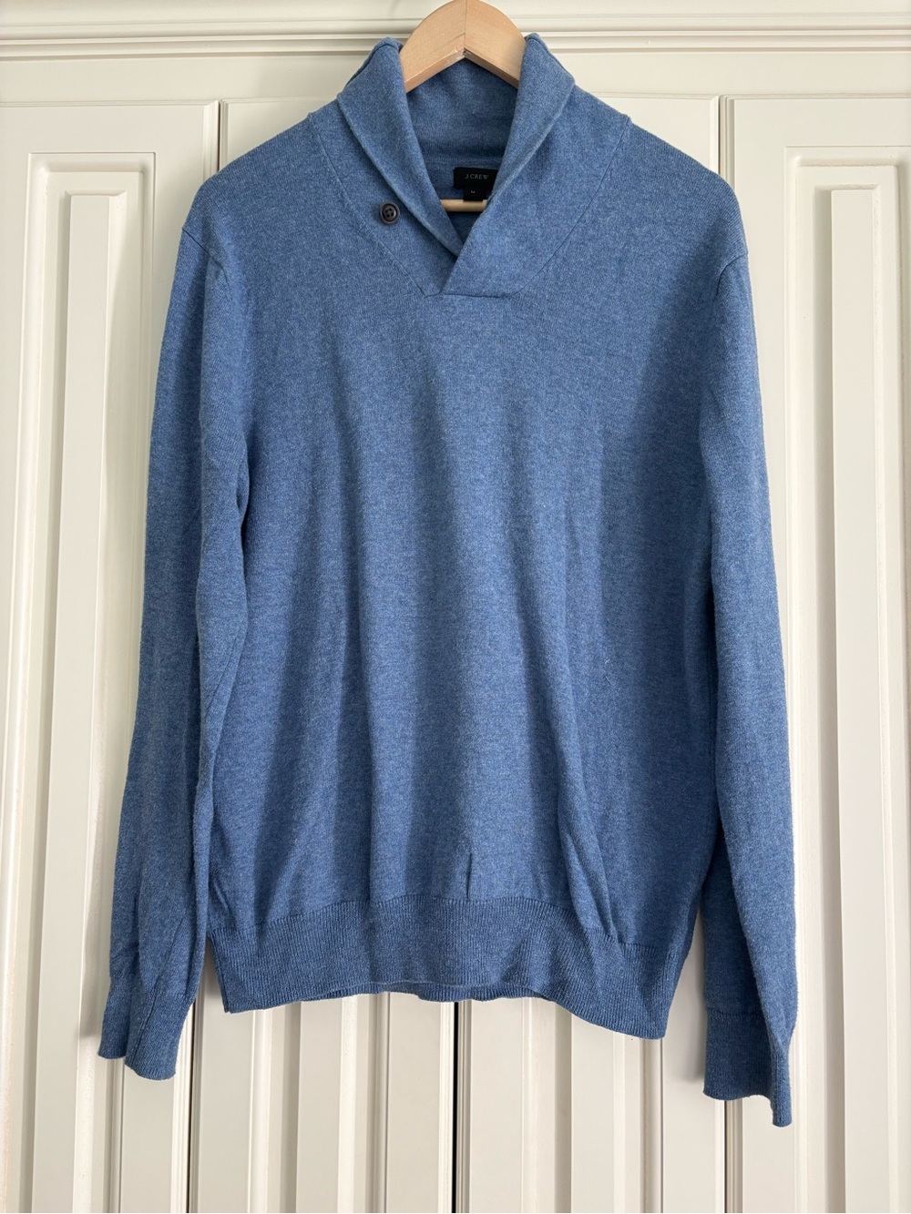 J. Crew Cashmere Cotton Turtleneck Button Pullover Sweater M Classic Preppy
